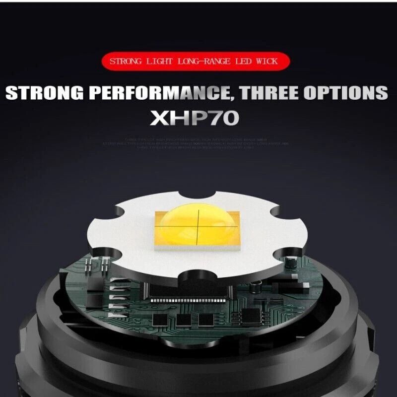 Lumens Super Bright LED Tactical Flashlight Rechargeable Waterproof Work Light 6