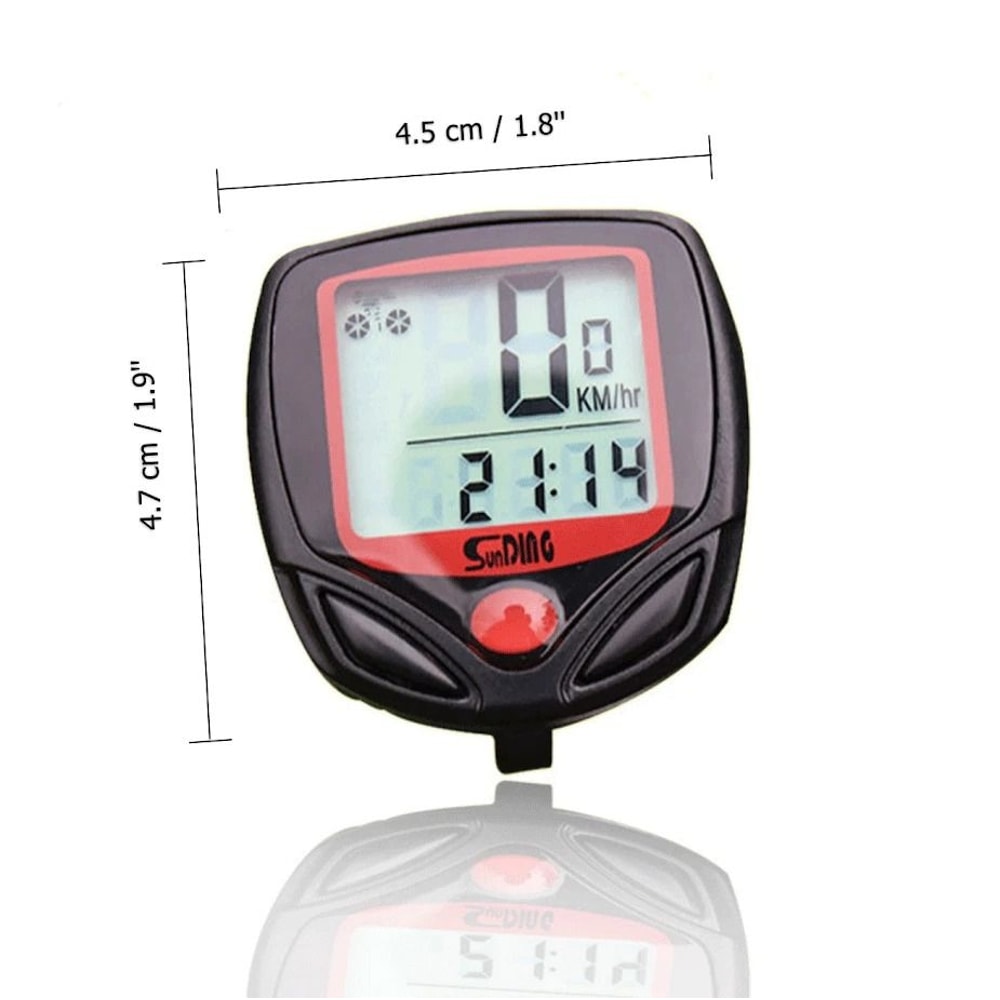 Digital Bike Speedometer Odometer Waterproof LCD Cycle Computer MPHKMH 4