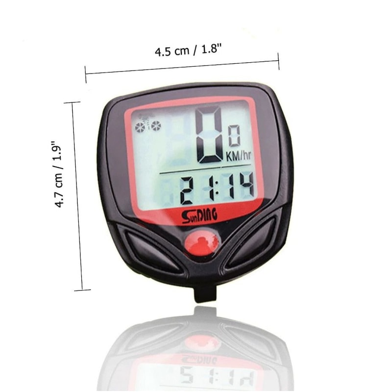 Digital Bike Speedometer Odometer Waterproof LCD Cycle Computer MPHKMH 4
