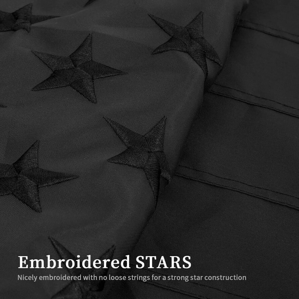 All Black American Flag Embroidered Tactical USA Blackout Flag 1