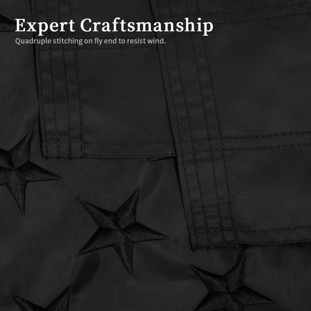 All Black American Flag Embroidered Tactical USA Blackout Flag 2