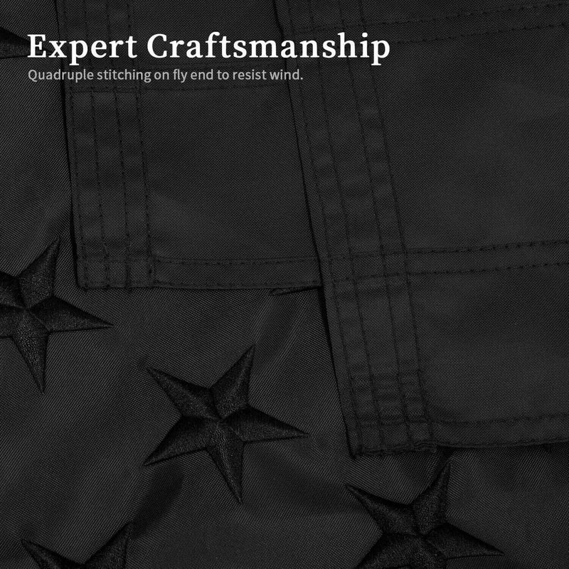 All Black American Flag Embroidered Tactical USA Blackout Flag 2