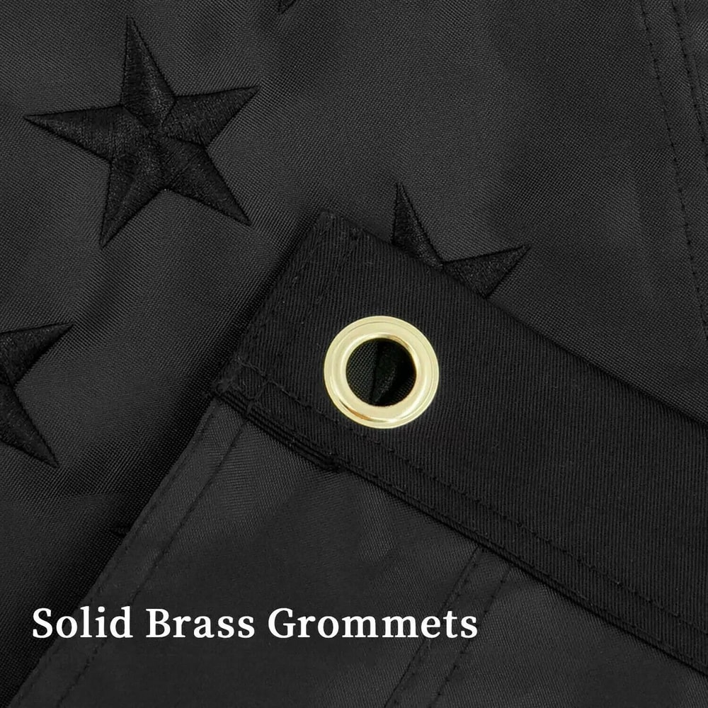 All Black American Flag Embroidered Tactical USA Blackout Flag 3