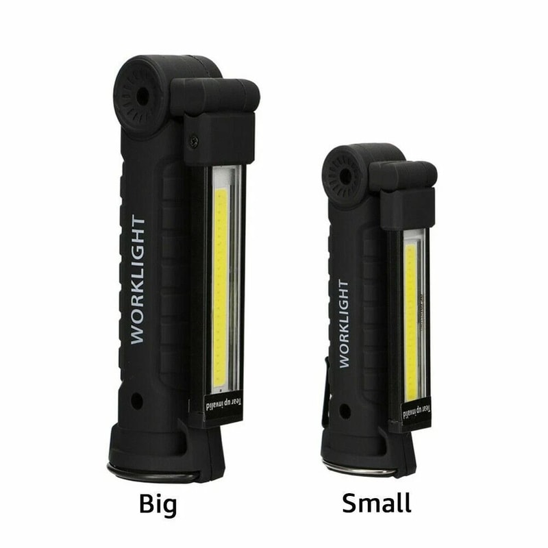 Rechargeable LED COB Work Light For Mechanics Lumens Flashlight With 360 Rotation Portable Handheld