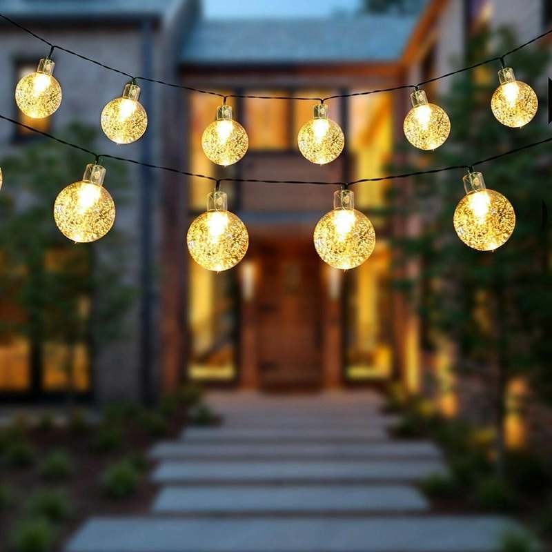 Solar Powered 30 LED String Lights Waterproof Garden Pathway Yard Decor Lamp For Outdoor Use 4