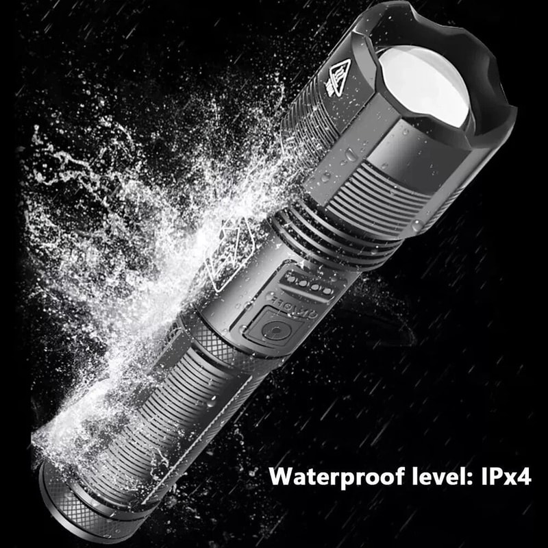 Lumens Tactical Rechargeable LED Flashlight Super Bright Work Light For Outdoor Emergency Use 10