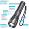 Lumens Tactical Rechargeable LED Flashlight Super Bright Work Light For Outdoor Emergency Use 11