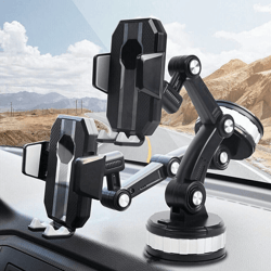universal car phone holder mount for dashboard & windshield secure phone stand for cars & trucks
