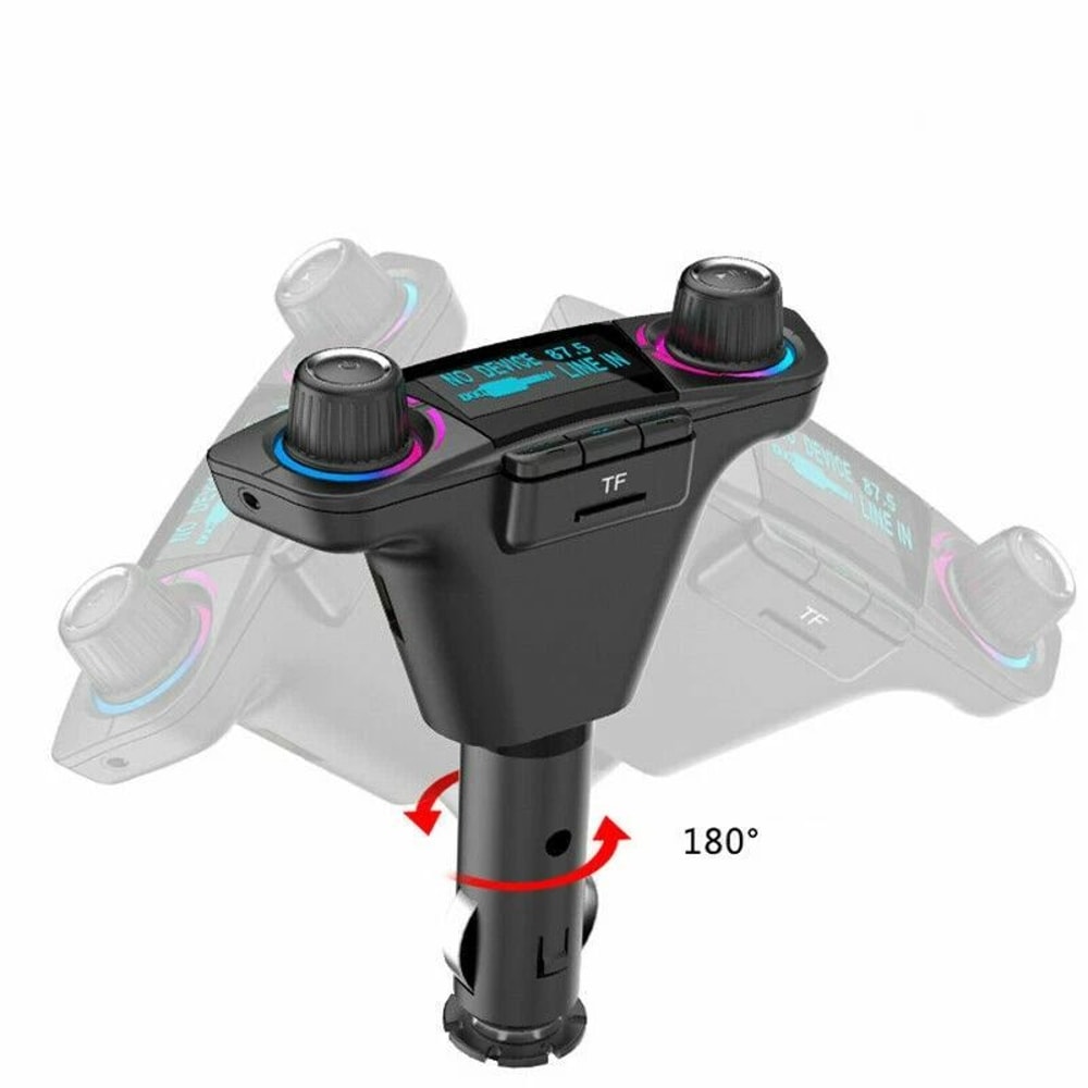 Bluetooth Car FM Transmitter MP3 Player Adapter Kit With Hands Free Calling USB Charger 3