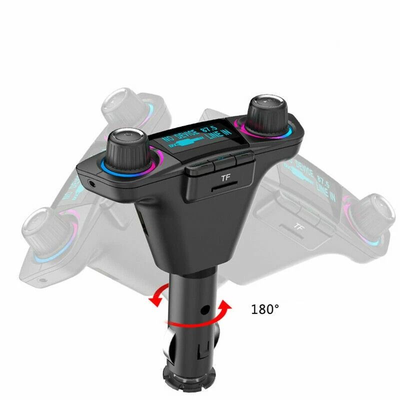 Bluetooth Car FM Transmitter MP3 Player Adapter Kit With Hands Free Calling USB Charger 3