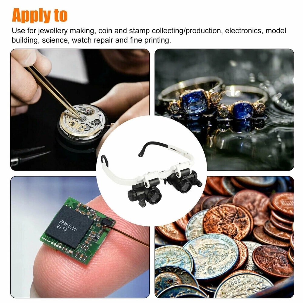 Magnifying Glass LED Light Head Loupe For Jeweler Watch Repair Precision Tasks 5