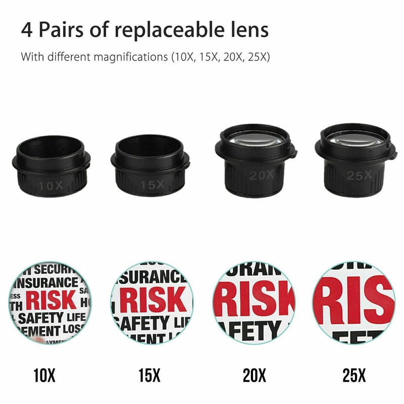 Magnifying Glass LED Light Head Loupe For Jeweler Watch Repair Precision Tasks 7