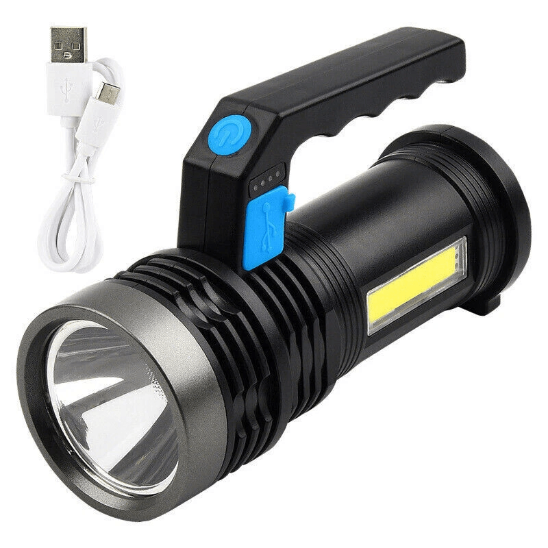 Super Bright LED Flashlight USB Rechargeable Torch High Powered Waterproof Adjustable Focus 4