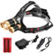 Rechargeable LED Headlamp Torch Flashlight With Charger Durable Bright 0