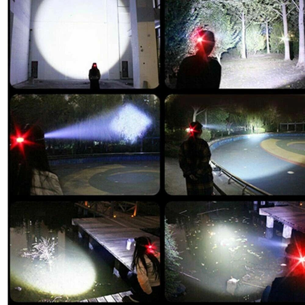 LED Rechargeable Headlamp With Zoomable Headlight Waterproof Adjustable Focus For Outdoor Activiti 1