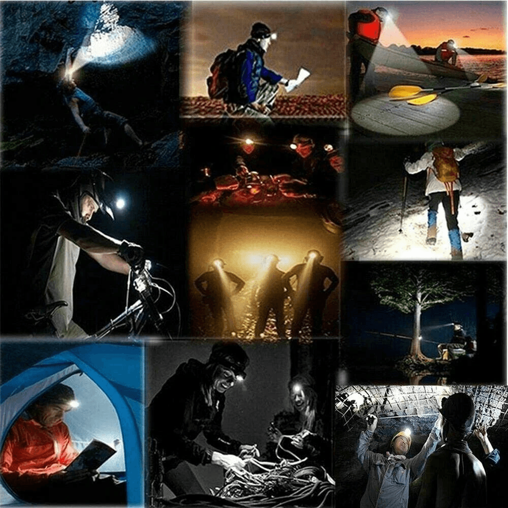 LED Rechargeable Headlamp With Zoomable Headlight Waterproof Adjustable Focus For Outdoor Activiti 2