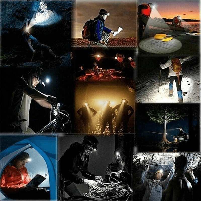 LED Rechargeable Headlamp With Zoomable Headlight Waterproof Adjustable Focus For Outdoor Activiti 2