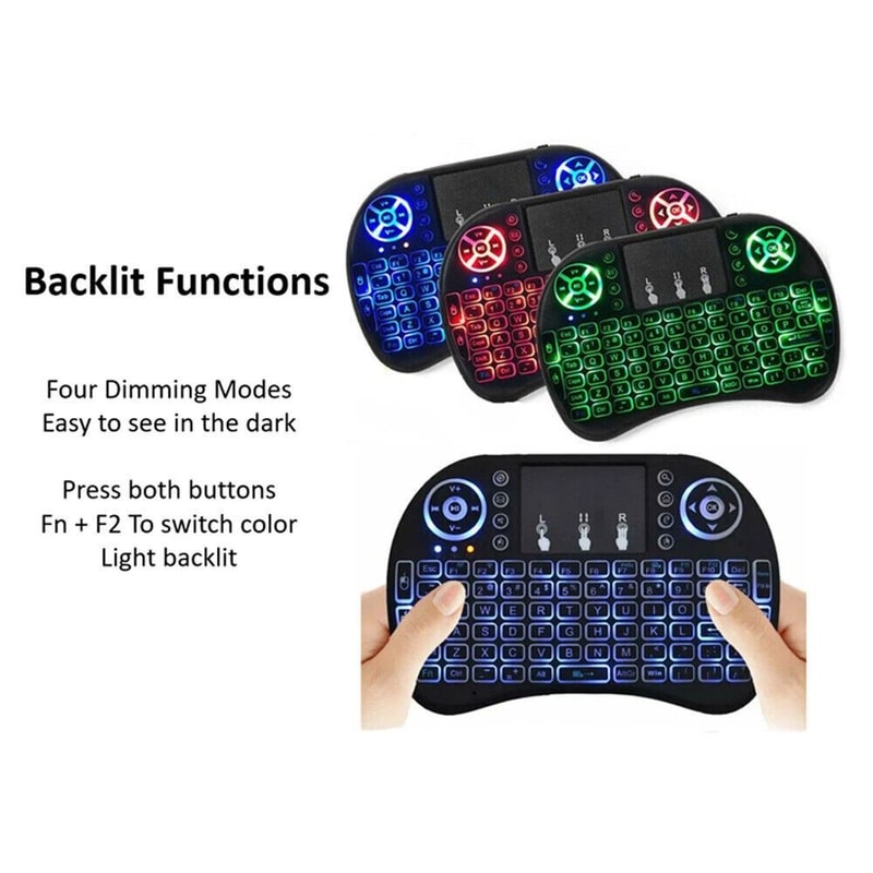 Wireless Mini Keyboard Remote With Touchpad For Smart TV Android TV Box 4