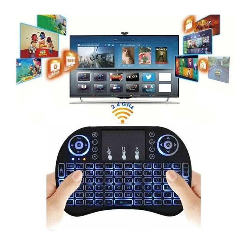 Wireless Mini Keyboard Remote With Touchpad For Smart TV Android TV Box 6