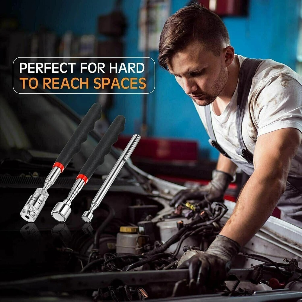 Magnetic Pickup Tool Set With LED Light Telescoping Capacity Grabber For Extended Reach 5