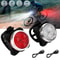 USB Rechargeable LED Bicycle Headlight Rear Lamp Set Waterproof Adjustable Cycling Lights 2