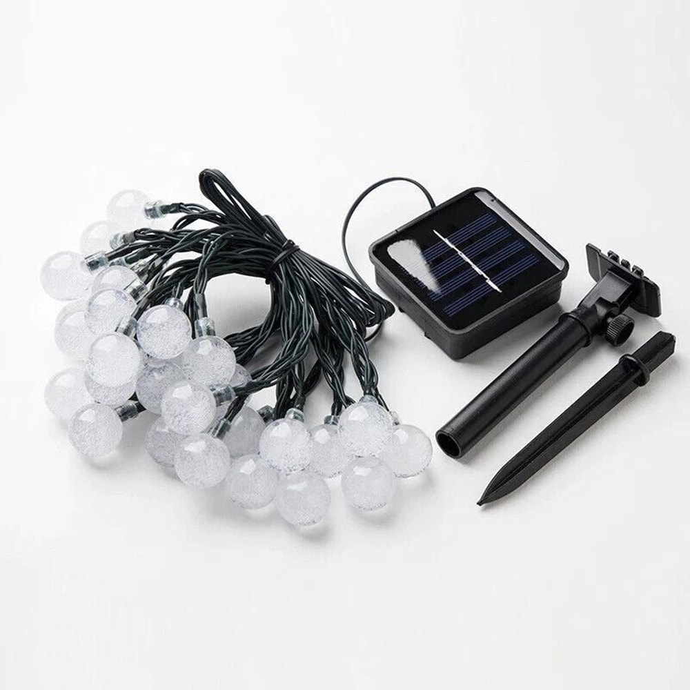 Solar Powered LED String Light For Garden Path And Yard Decor Waterproof Outdoor Lamp 7
