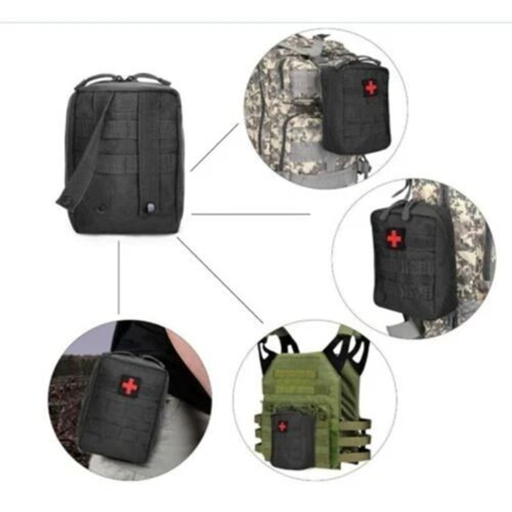 Tactical First Aid Kit With Molle Rip Away EMT Survival Pouch For Outdoor Emergencies 9
