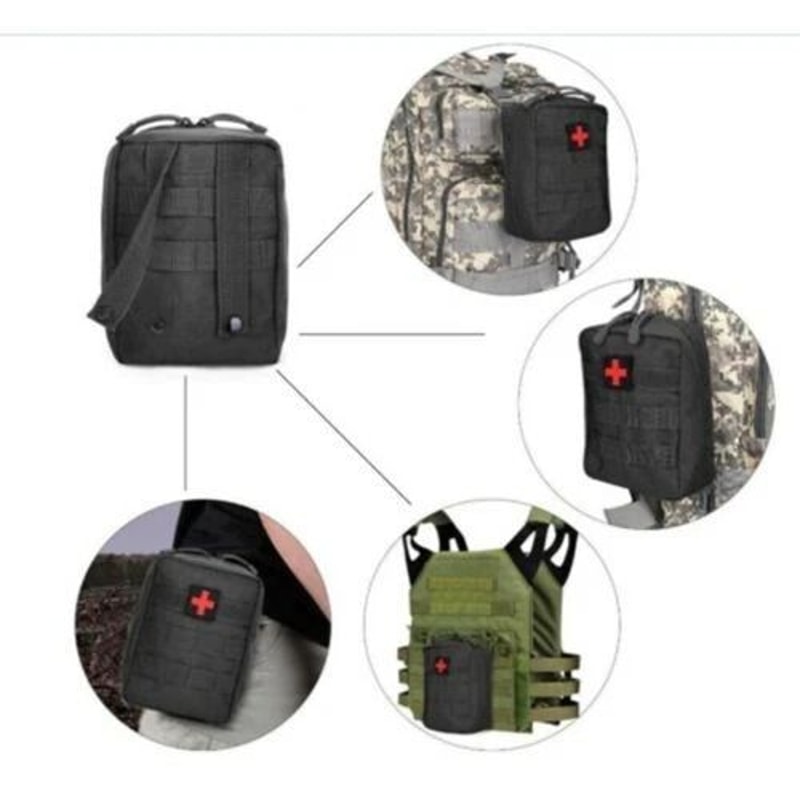 Tactical First Aid Kit With Molle Rip Away EMT Survival Pouch For Outdoor Emergencies 9