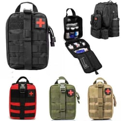 tactical first aid kit with molle rip away emt survival pouch for outdoor emergencies