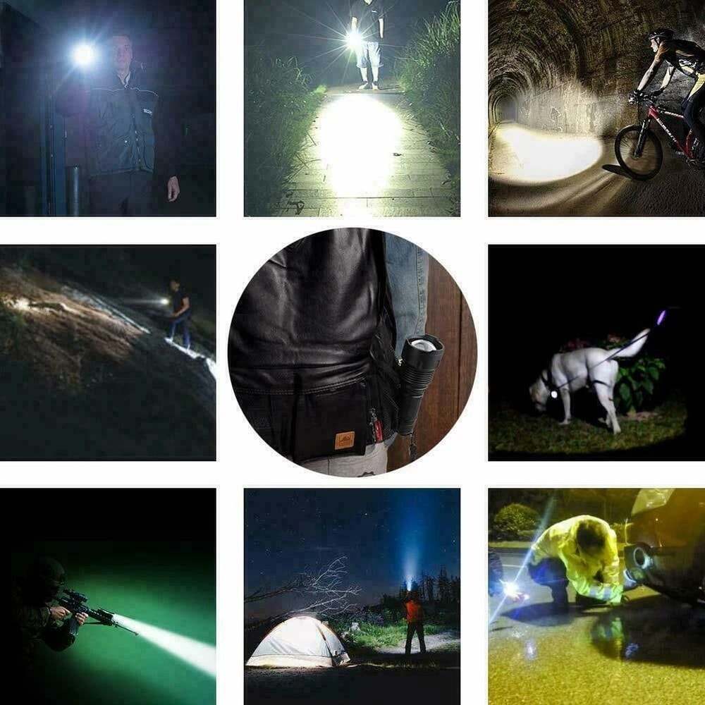 Super Bright LED Tactical Torch With USB Rechargeable Battery 1
