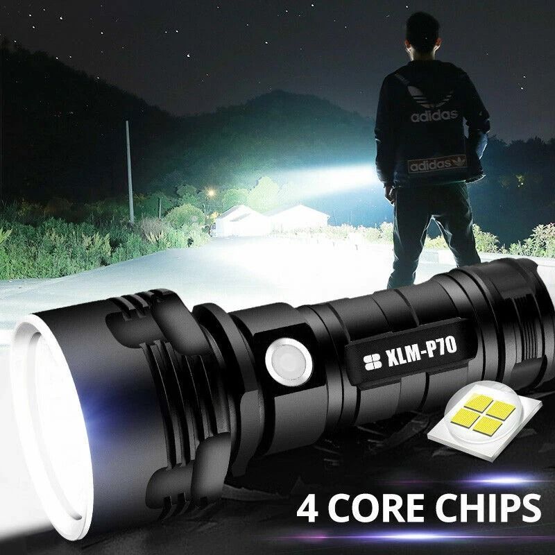 Super Bright LED Tactical Torch With USB Rechargeable Battery 10