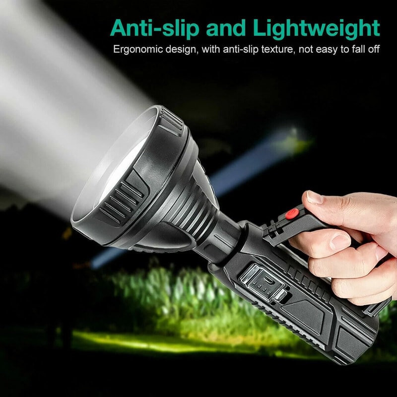 Rechargeable LED Searchlight Handheld Spotlight USB Charging Waterproof Super Bright LED Flashlight 3