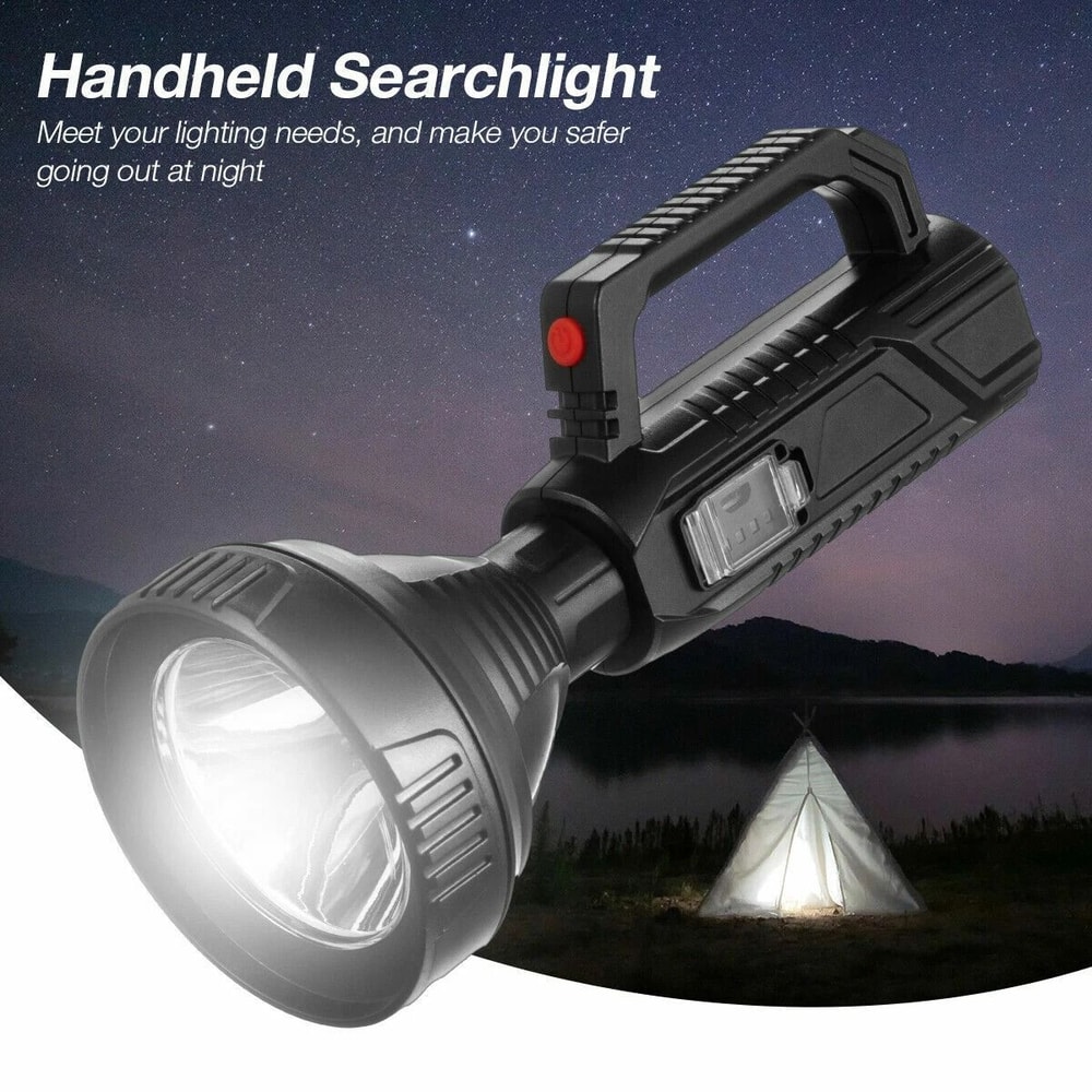 Rechargeable LED Searchlight Handheld Spotlight USB Charging Waterproof Super Bright LED Flashlight 5