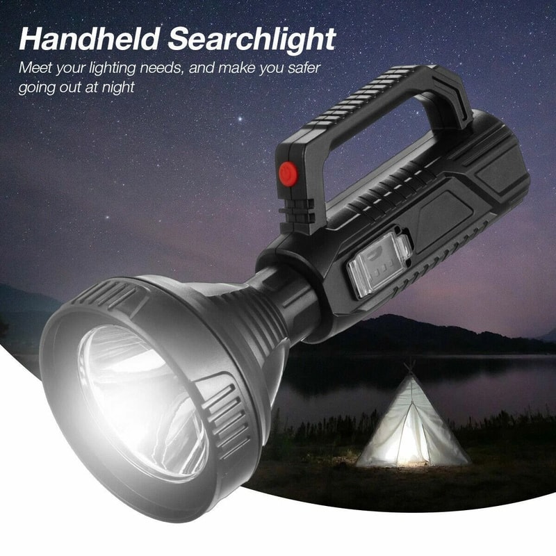 Rechargeable LED Searchlight Handheld Spotlight USB Charging Waterproof Super Bright LED Flashlight 5