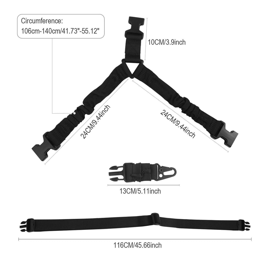Tactical One Single Point Bungee Rifle Sling With QD Buckle Adjustable And Durable Gun Sling 9