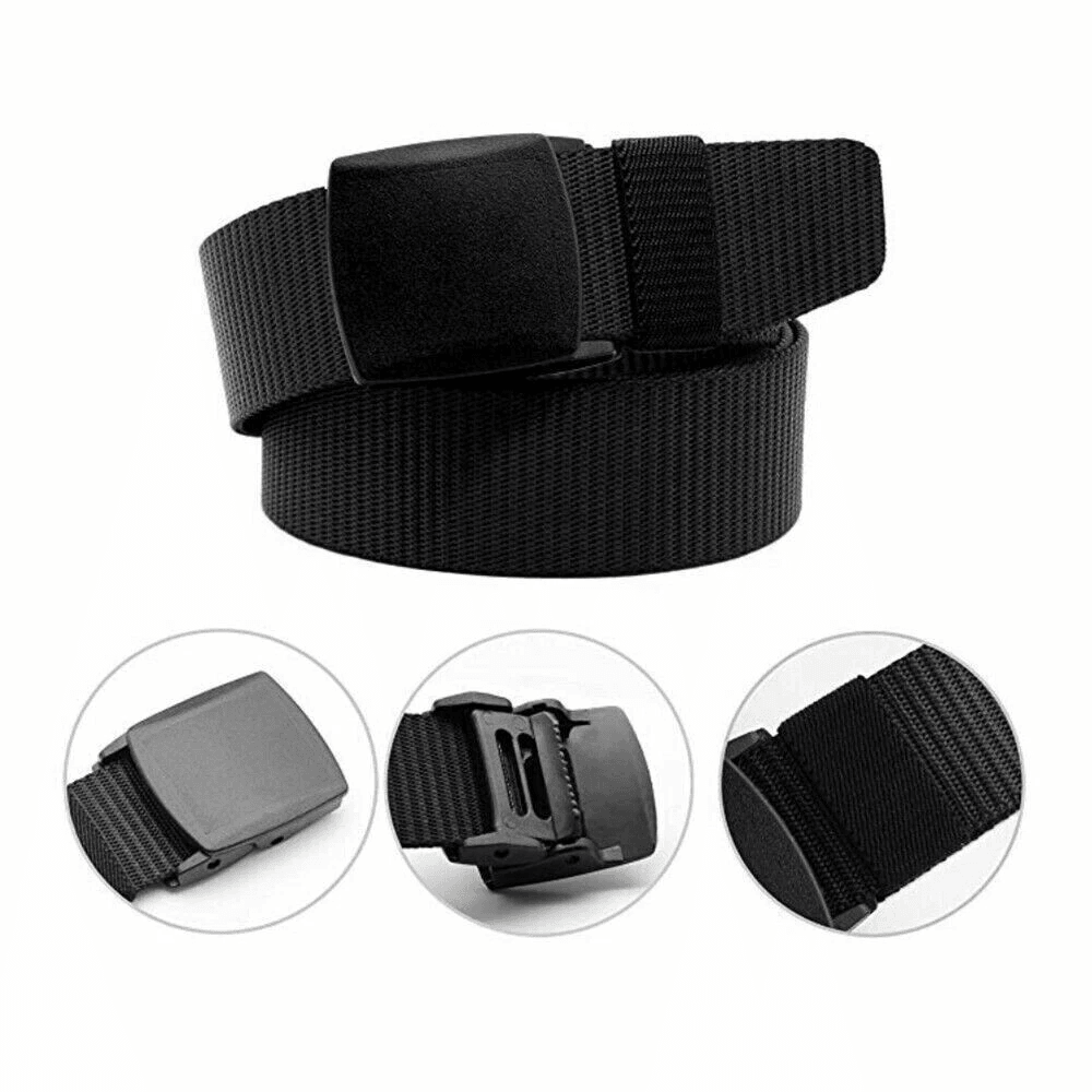 Mens Tactical Military Belt Nylon Canvas With Plastic Cam Buckle Adjustable Webbing 0