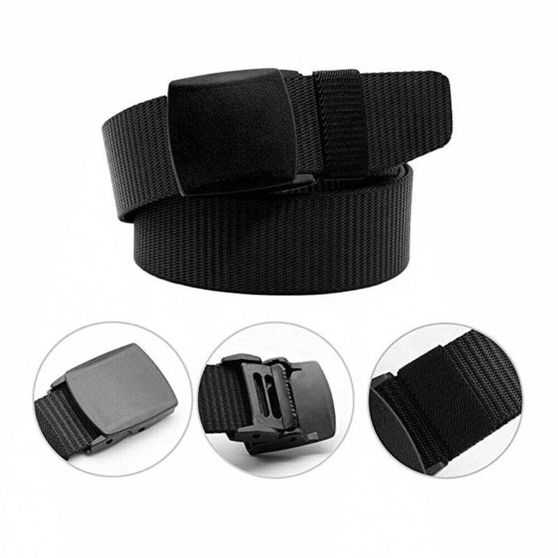 Mens Tactical Military Belt Nylon Canvas With Plastic Cam Buckle Adjustable Webbing 0