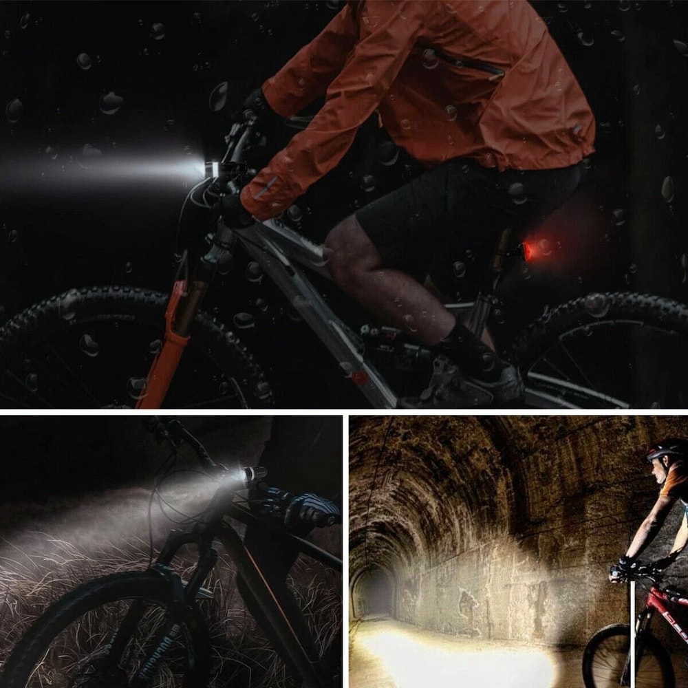 Powerful Rechargeable LED Cycling Light Set Front Rear Bike Lamp 3
