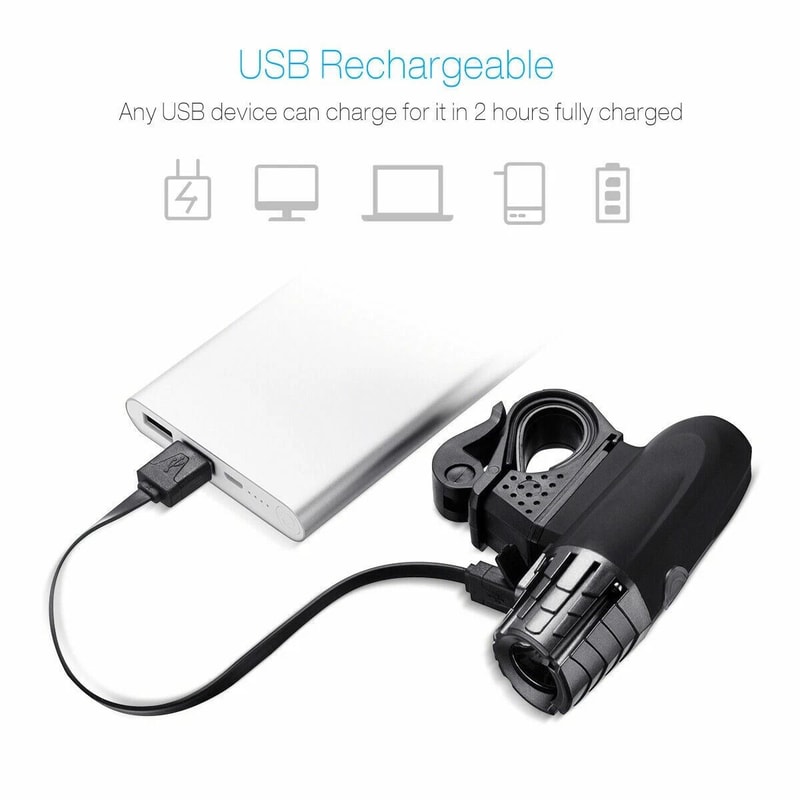 Powerful Rechargeable LED Cycling Light Set Front Rear Bike Lamp 6