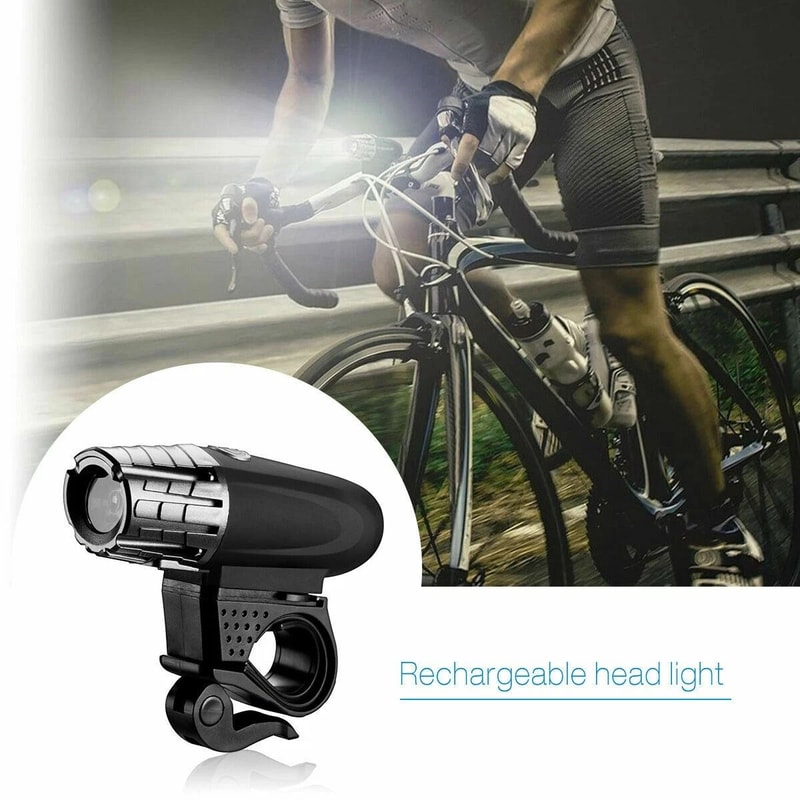 Powerful Rechargeable LED Cycling Light Set Front Rear Bike Lamp 8