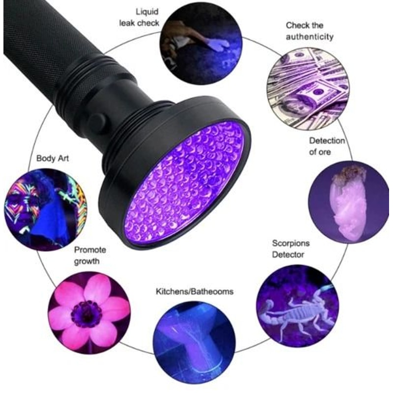 LED UV Ultraviolet Flashlight Blacklight Torch For Inspection Detection 1