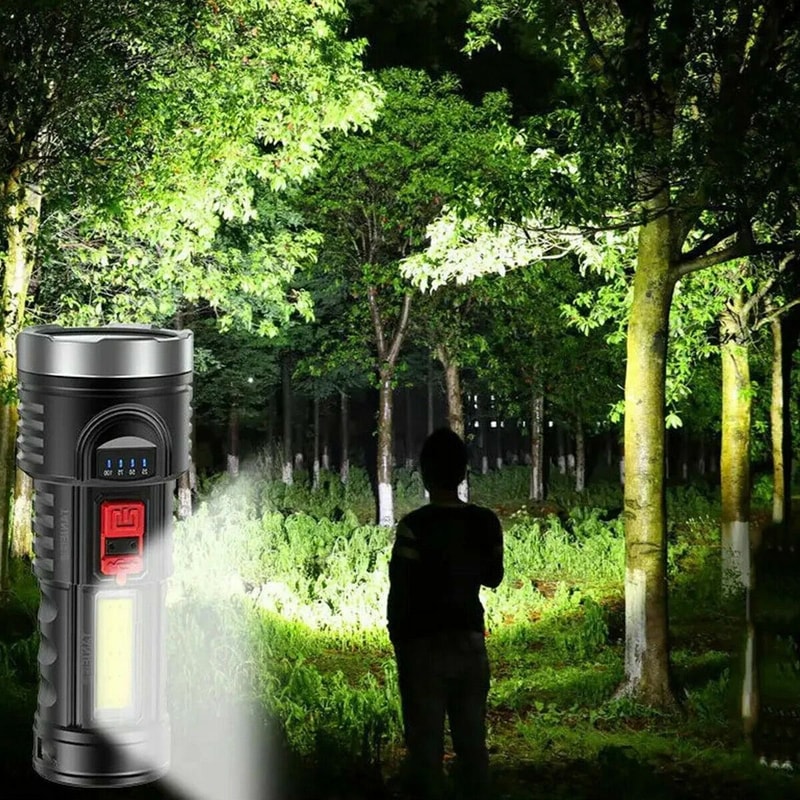 Super Bright Tactical LED Flashlight USB Rechargeable Waterproof With Battery 0
