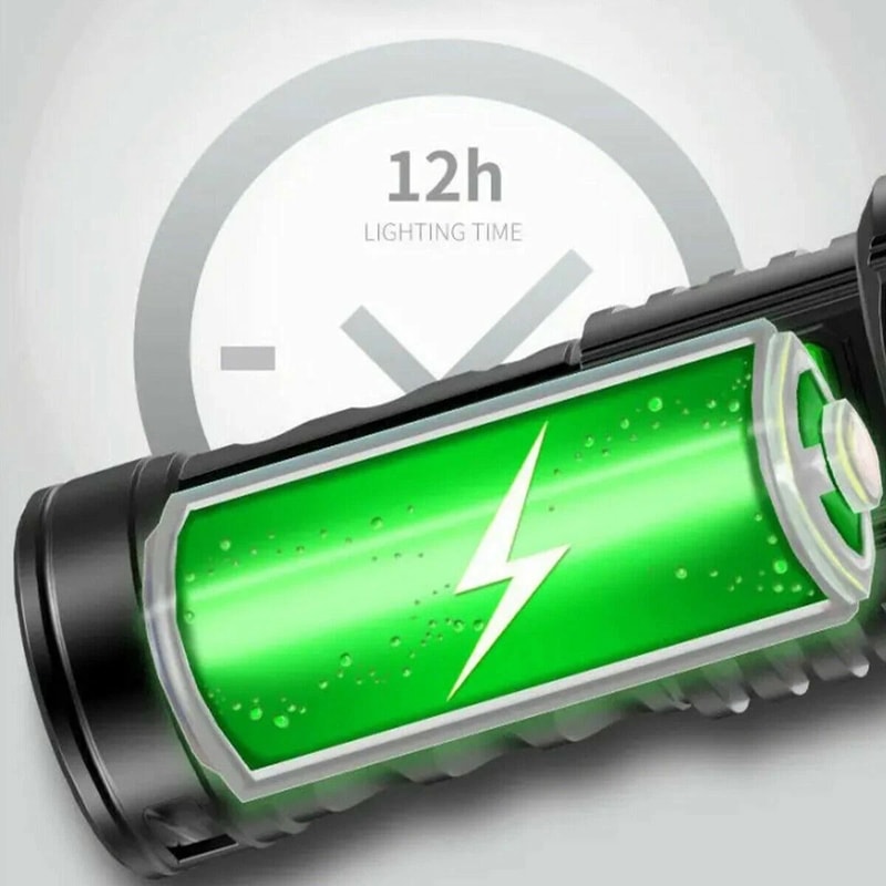 Super Bright Tactical LED Flashlight USB Rechargeable Waterproof With Battery 1