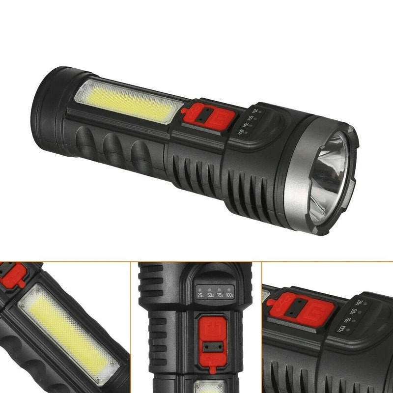 Super Bright Tactical LED Flashlight USB Rechargeable Waterproof With Battery 2