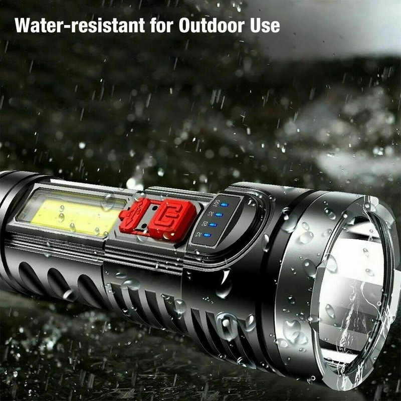 Super Bright Tactical LED Flashlight USB Rechargeable Waterproof With Battery 5