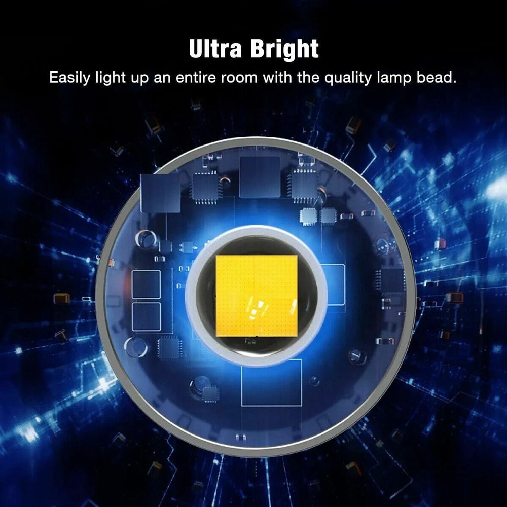 Super Bright Tactical LED Flashlight USB Rechargeable Waterproof With Battery 6