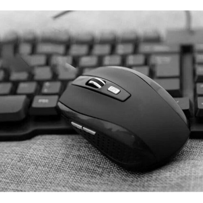 Black Wireless Mouse With Optical Sensor USB DPI For Laptop PC 5