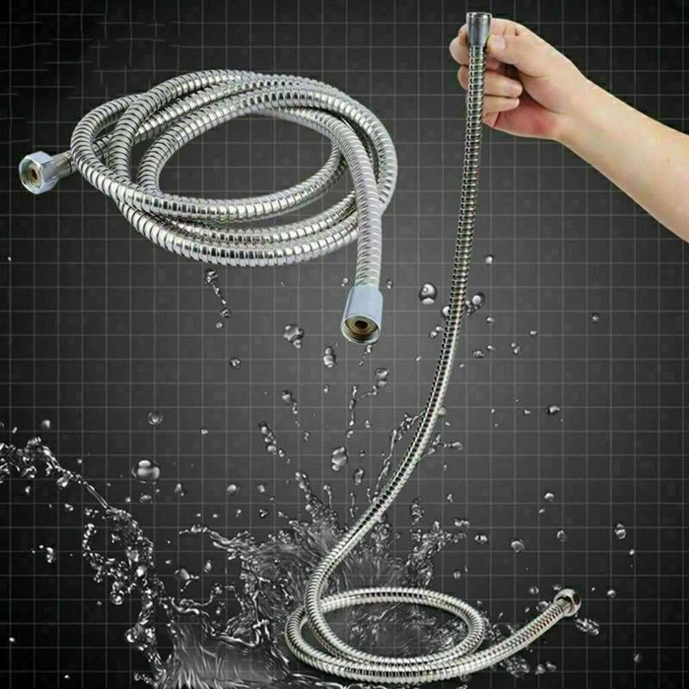 Extra Long Flexible Shower Head Hose For Handheld Showers Stainless Steel Replacement Tube 1