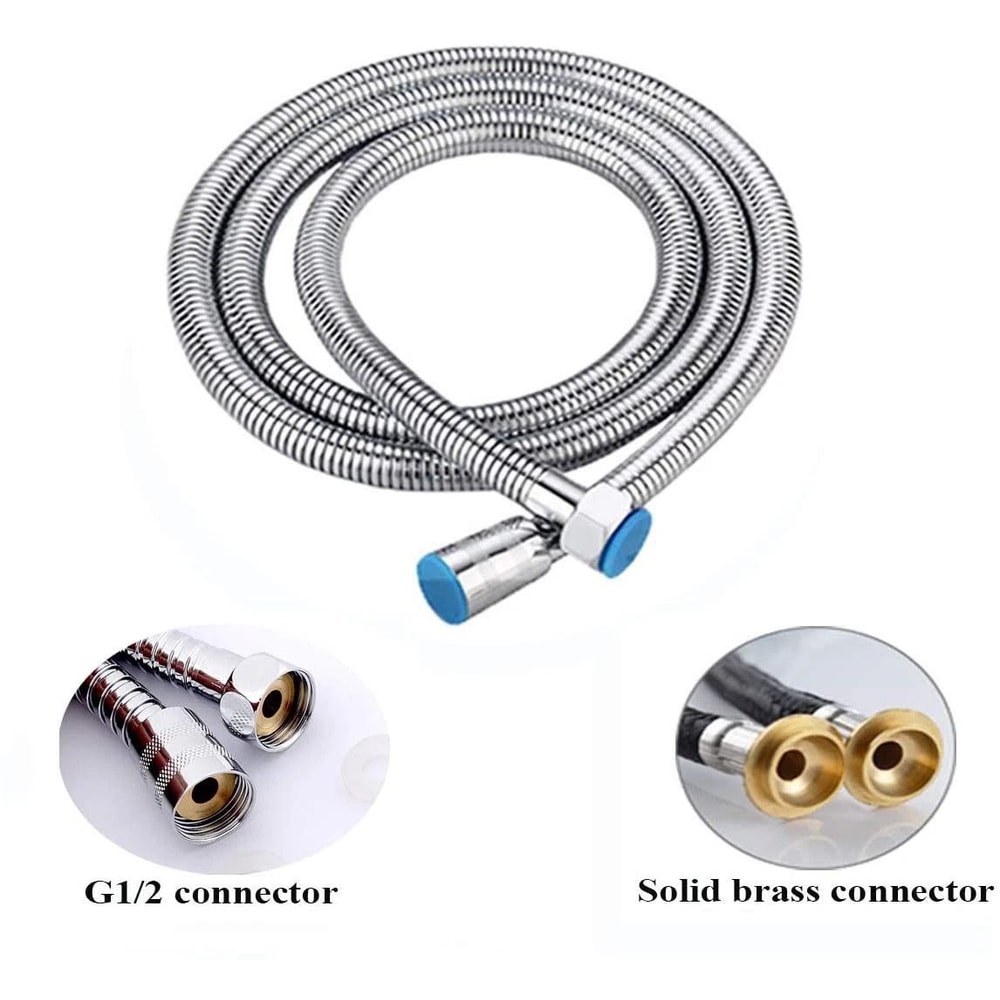 Extra Long Flexible Shower Head Hose For Handheld Showers Stainless Steel Replacement Tube 2