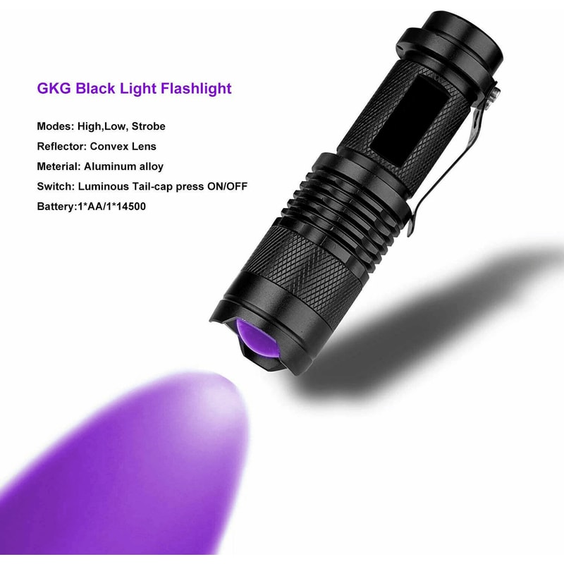 UV Ultra Violet LED Flashlight Blacklight Light NM Inspection Lamp Torch 7